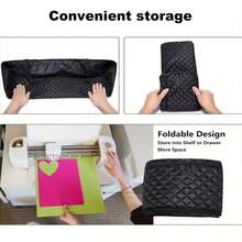1pc Die Cutting Machine Cover, Printer Cover, Home Office Organizer, Quilted Texture Design, With 3 Front Pockets, Easy Access, Ideal For Home & Office Use. - Multicolor - View 10