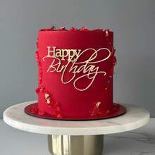 1 cái/3 cái/5 cái Đồ trang trí bánh sinh nhật vui vẻ cho tiệc sinh nhật B Aby Trang trí mặt bánh bằng Acrylic vàng bạc DIY Dụng cụ làm bánh - Nhiều màu - Xem 1