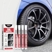 Bolígrafo marcador de la banda de rodadura del neumático automotriz, pintura para neumáticos de base de aceite, resistente a la decoloración, pintura creativa DIY para neumáticos