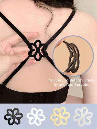 1 pezzo Fermaglio a forma di fiore per il reggiseno, colore casuale, invisibile, antiscivolo, accessorio per il corpo adatto per viaggi, sport, all'aperto, cintura, regalo di Natale per le vacanze