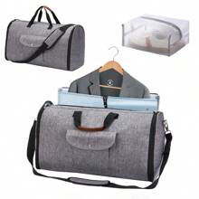 1pc New Simple Style Solid Colour Folding Extra Large Capacity Portable Handbag, Multi-Functional Duffel Bag, Clothes Storage Bag, Suitable For Travelling, Can Also Be Used As Holiday Gifts