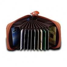 Multi-Functional Card Pouch With Anti-Theft Zipper Vertical Short Wallet