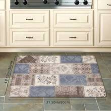 1 tấm thảm chùi chân in họa tiết hoa và hình học cổ điển, thảm nhà bếp mềm mại chống trượt thấm hút có thể giặt bằng máy, thảm trang trí nhà hình chữ nhật lông thấp chống bụi bẩn cho phòng tắm, phòng ngủ, nhà bếp, phòng giặt ủi - Nhiều màu - Xem 12