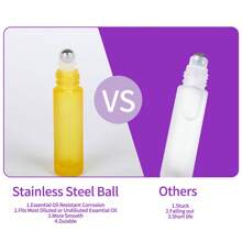 6PCS Glass Roller Bottles 10ml Gradual Change Colourful Roller Ball Bottle,Perfume Massage Roller Ball Bottle,Essential Oil Bottles,Matte Glass Bottle Perfect For Aromatherapy, Fragrance, Perfume(Ball Material Random)