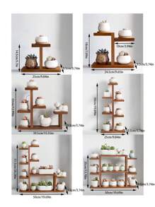 1 Peça Prateleira de Madeira Flutuante para Janela/Sacada Multiníveis para Plantas Suculentas, Estante Decorativa de Armazenamento para Decoração de Mesa da Sala de Estar Interna e Decoração Externa
