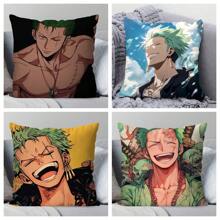1pc Roronoa Zoro Animation OP-Piece Pillowcase Square Cushion BedroomSofaLeisureComfortCar Living Room Home Decor