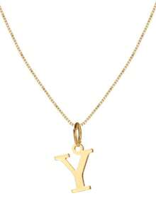 1pc Exquisite Stainless Steel Letter Pendant Necklace Suitable For Women Initials To Wear Daily Jewelry Gift - Yellow Gold - View 21