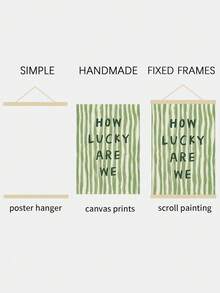 1 Tranh canvas sọc xanh "Chúng ta thật may mắn" - Thích hợp cho phòng khách, phòng ngủ, nhà bếp, trang trí ngày lễ Thánh Patrick, tranh nghệ thuật phòng khách | Phong cách Boho | Trang trí phòng hoàn hảo, không bao gồm khung. - Nhiều màu - Xem 5