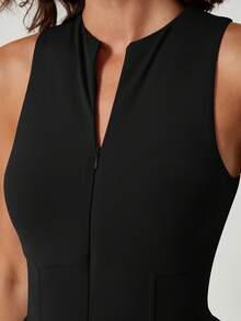 NcmRyu 1 Set Women's Seamless Running, Fitness, Tennis, Pickleball, Golf Sports Dress - Black - View 5