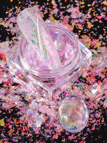 6 Colors Luxury Brocade Power Nail Glitter 1/6 Boxes Opal Pigment, Ice Crystal Pigment, Thin Film, Bright And Transparent Chameleon Glitter Nail Powder, Suitable For DIY Nail Salons Nail Supplies - Multicolor - View 6