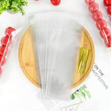 100/200/800pcs Clear Long Cellophane Bags Candy Lollipop Cookie Plastic Packaging Bag For Wedding Birthday Party Favor Decor Supplies