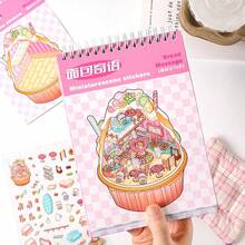 40pcs 3D Simulation Life Style Sticker Book, Multifunctional Mini Fun Sticker Book For Students,School Supplies,Back To School - Multicolor - View 7