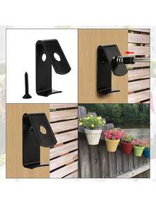 6pcs Metal Flower Pot Clips, 5-8 Inch Standard Terracotta Pot Holder - Durable Plant Pot Lock Hooks, Suitable For Indoor And Outdoor Use, Flower Pot Clips (Due To The Manufacturing Process Of The Product Itself, There Will Be Some Obvious Scratches On The Surface Of The Product.) - Multicolor - View 8