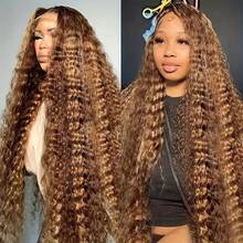 200% Density 40 Inch 13*4 13x6 4*4 5x5 HD Full Lace Front Glueless Wigs Human Blended Hair, Highlight Jerry Curly Wave Brazilian Remy Blended Human Blended Hair Wig,Pre-Plucked With Baby Hair Honey Blonde 4/27 Colored With High Temperature Resistant Fiber Synthetic Wigs For Women Factory Wholesale 10-14inch Bob Wig - S4/27 - View 6