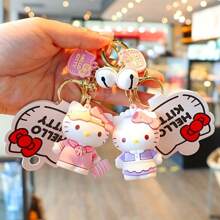 Sanrio 1pc Sanrio Cute Hello Kitty Keychain, Anime Themed Decoration Pendant, Suitable For Phones, Bags, Hanging Ornaments, Birthday, Holiday, Party Gifts