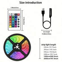 Led Strip Lights For TV Backlight Dimmable Rgb Led Tape Lights Bluetooth Smart Remote Control Usb 5V 5050 30leds/M Rgb Led Lights - اللون الأحمر والأخضر والأزرق - مشاهدة 7