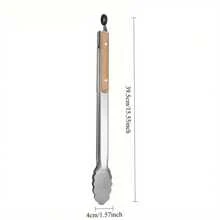Pince de cuisine en acier inoxydable avec poignée pour barbecue, accessoire de barbecue premium en acier inoxydable pour la salade, la cuisson au gril et les accessoires de barbecue