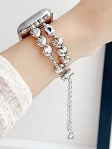 1 Peça Pulseira de Relógio para Mulheres, Pulseira de Moda de Metal Compatível com Ultra/SE/Séries 8/7/6/5/4/3/2/1, 45/49/38/40/41/42/44mm