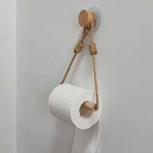 1 Stück dekorativer hängender Toilettenpapierhalter - platzsparender Toilettenpapier-Spender mit einfachem Rollenwechsel - Badezimmer-Accessoires für moderne Häuser, Haushaltsartikel, Tisch - Verschiedenfarbig - Übersicht 10