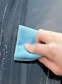 Lavette à motif sans couture d'écailles de poisson, linge absorbant pour le lavage de la vaisselle, des vitres, des miroirs, des tables, rag de nettoyage de la maison et de la cuisine, lavette super absorbante pour le nettoyage des vitres, chiffon de nettoyage de voiture