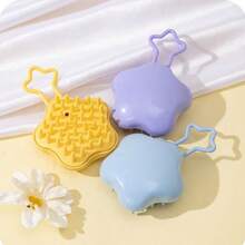 1 件星形气垫发刷，头皮清洁刷，干湿两用，便携式迷你刷子，洗发按摩刷