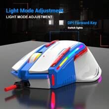 Przewodowa mysz e-sportowa Q15, kolorowe efekty świetlne RGB z efektem oddechu, szósty segment DIP, 9 klawiszy sterujących, regulowany tryb oświetlenia, multimedialne funkcje klawiszy, mysz przypominająca grę, nowy wygląd, modna pszczoła Hollow