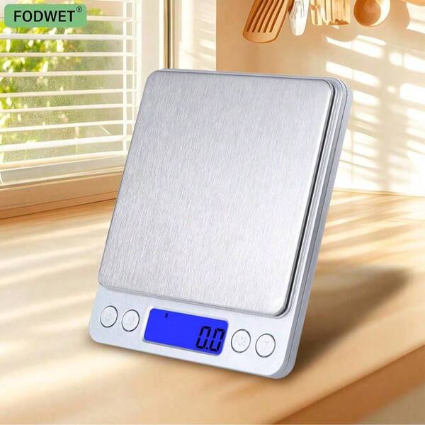 3kg/0.1g Food Scale Accurate Grams Kitchen Baking Scale Portable Beautiful Stainless Steel Scale Surface Easy To Clean Kitchen Scale Food Scale For Mothers Days Gifts