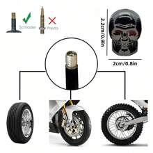 Set di 2/4 coperchi universali per valvole a forma di teschio, realizzati in lega di rame, antiruggine e resistenti alla corrosione, adatti per modifiche automobilistiche (disponibili in più colori, adatti per auto, camion, motocicli e biciclette)