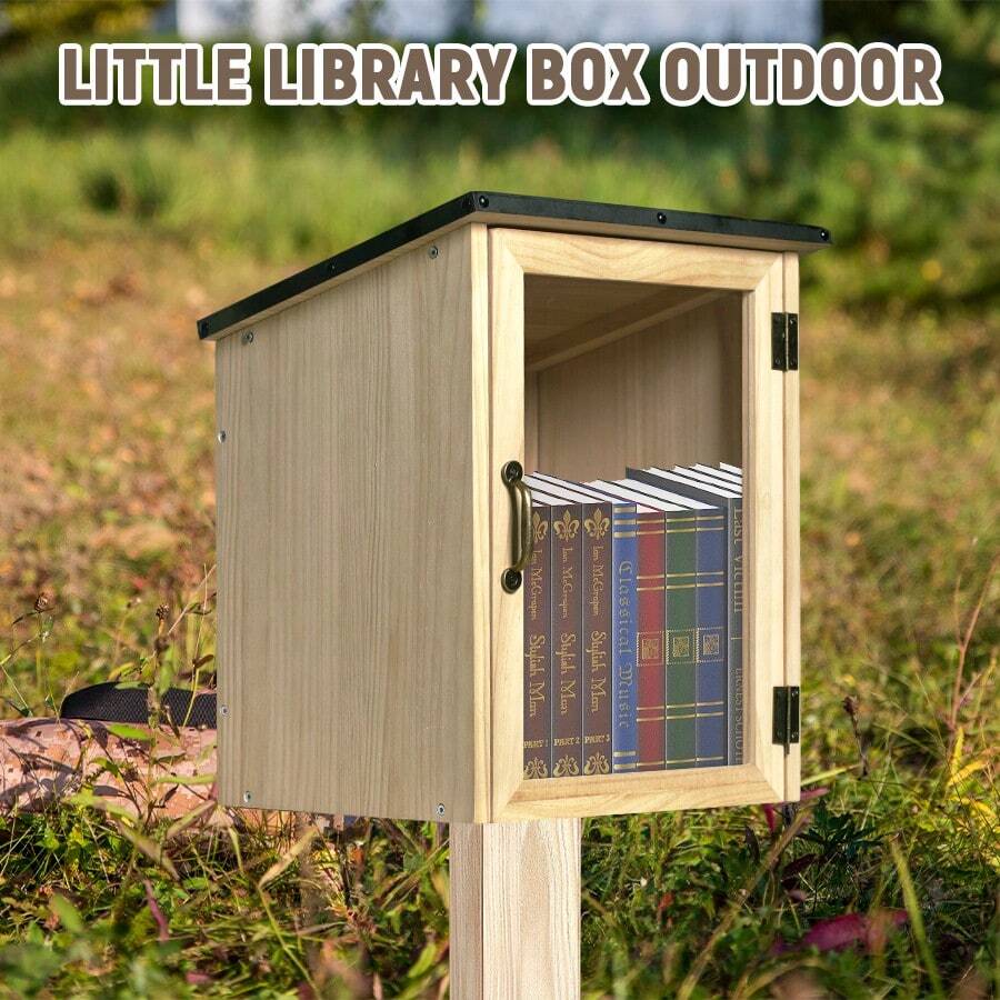 Little Library Box Outdoor, Mini Library, Free Literary Exchange Box ...
