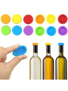 10pcs New Creative Silicone Beer Bottle Fresh-Keeping Cap, Silicone Sealing Cap, Creative Beer Sealing Artifact, New Sealing Tool, New Home Life, Kitchen Dining Tools For Daily Use, Suitable For Living Room, Kitchen And Other Places