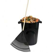 2025 32 Gallon Heavy Duty Plastic Garbage Can With Lid - Indoor/Outdoor Use In Black