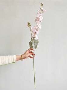 1 件人造飞燕草花 33 英寸丝绸假花仿真飞燕草花仿长茎假植物插花适用于春夏季户外婚礼、花园装饰用品、家庭办公室桌面花瓶装饰 - 粉色 - 查看 2