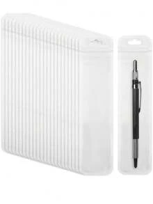 5pcs/10pcs/15pcs/30pcs/50pcs-Sealing Pen Cases - Reusable. They Are Suitable For Storing Pencils, Ballpoint Pens, Jewelry, Keys And Makeup Brushes.,Pencil Case,Pencil Pouch,School Bag,Stationery - Multicolor - View 1