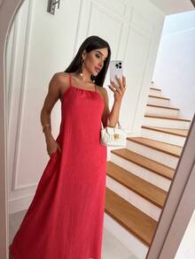 Women Long Dresses - Rojo - Ver 3