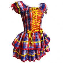 2025 Country Party Dress For Adults, Beautiful Plaid - Rojo - Ver 4
