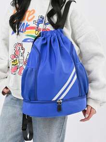 SEYATULLH 防水便携背包，适合运动和旅行，大容量收纳，抽绳运动健身包，大容量干湿分离运动包，运动健身瑜伽包，可折叠抽绳背包，篮球鞋收纳包，适合徒步、健身、瑜伽和上学，男女通用，旅行必备，耐用健身包