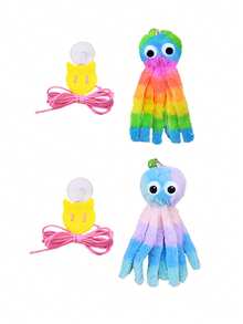 1件/彩色可爱章鱼形猫咪毛绒玩具，宠物玩具，猫咪逗趣玩具，猫咪玩具，毛绒猫咪玩具悬挂猫咪玩具可爱章鱼，猫咪玩具，猫咪必需品，宠物自娱猫薄荷玩具，注意：所有颜色均为彩色。主打彩色为主要款式。所有款式均为颜色布局，颜色分布略有不同，例如紫色为紫色款式。 - 彩色 - 查看 6