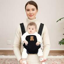 1pc Baby Carrier, Adjustable Comfortable Front & Back Straps, Ergonomic M-Type Seat, Multiple Carrying Positions, Suitable For Newborns To Toddlers, All Seasons, Hiking And Shopping, Perfect Baby Shower Gift