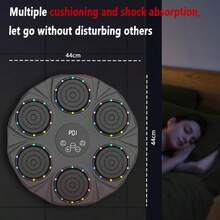 Agilithor Smart Music Boxing Mat, Boxing Wall Mounted Machine With Boxing Gloves, Boxing Equipment For Adults, Electronic Music Boxing Bag, LED Punching Trainer Electronic Music Boxing Mat