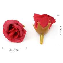 20Pcs 2cm Mini Rose Artificial Flowers Heads For Home Decor Wedding Decoration Fake Flowers DIY Wreath Scrapbook Gifts Accessory