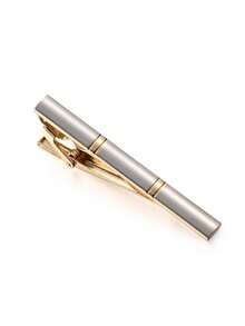 1 Pc Gold Plated Polished Tie Clip, For Men, Daily Business Accessories - Yellow Gold - View 1