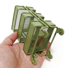 Dollhouse Miniature Furniture Shelf Bookshelf With Wheels Storage Display Rack Dollhouse Furniture Accessories Metal 1:12