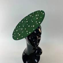 1 pieza Accesorios Y2k Fascinators Sombreros Mujer Tocado de Cabello Dorado 20s 50s Sombrero de Perlas Falsas Sombrero Pillbox del Kentucky Derby Diadema para Mujer Accesorios de Sombrero para Fiesta de Té Sombrero Mini Sombrero Pequeño, Artículos Escolares