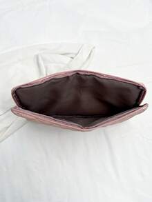 Minimalist Luxury Solid Color Bowknot Laptop/Tablet Sleeve Carrying Case Organizer, Multiple Sizes - Pink - View 11