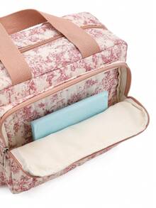 1pc Quilted Ditsy Floral Crossbody Tote Bag, Suitable For Strollers