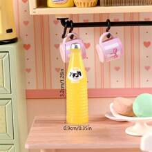 10pcs Japanese Soda Bottle Mini Props For 1:12 Dollhouse Miniature Food Decoration
