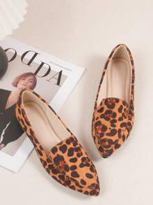 Comfortable Pointed Toe Memory Foam Women's Shoes,Women's Pointed Toe Loafers - Slip On Flats For Women, Comfortable Casual Shoes, Spring Summer Office Chic Footwear - 彩色 - 查看 2