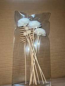 9pcs Aromatherapy Herb & Floral Set – Room Fragrance Enhancer & Decor For Home/Office – Flameless Scented Sticks & Deodorizing Accessories With Natural Flower Essence On Organic Wood