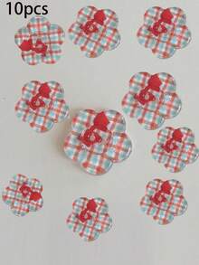 10/20 件可爱花朵树脂纽扣，DIY 工艺用品，用于服装、鞋子、包包、帽子的装饰纽扣