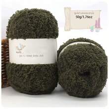 3 Stücke/Pack 50g/1,76oz Korallenfleece Garn Bälle für selbstgemachtes Stricken von Schals, Taschenmaterialien